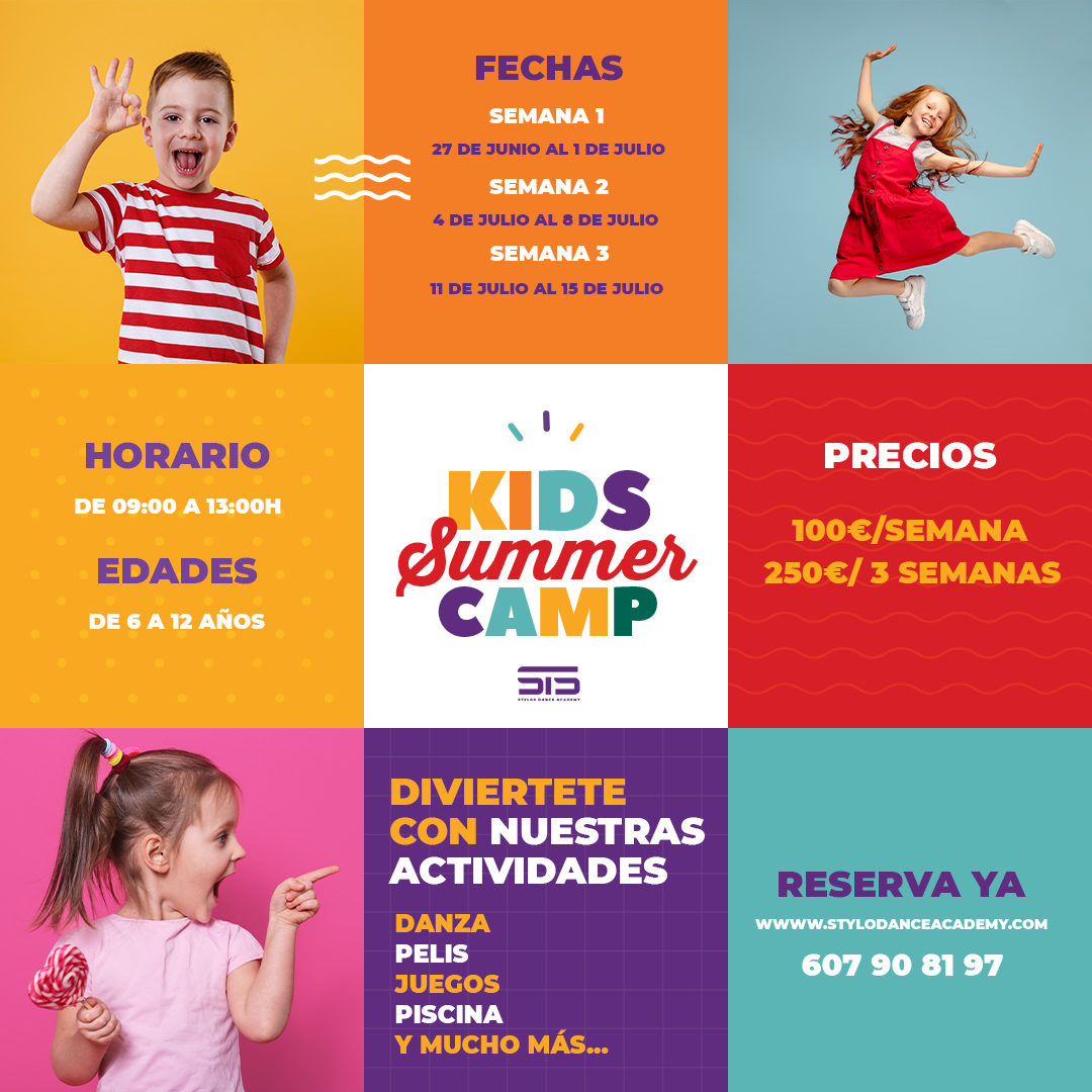 Campus de Verano Julio 2022 (Summer Camps Kids) Stylos Dance Academy